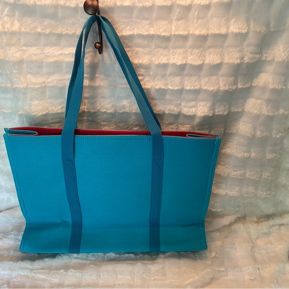 Spartina 449 Turquoise Crab Embroidered Tote - Picture 5 of 5